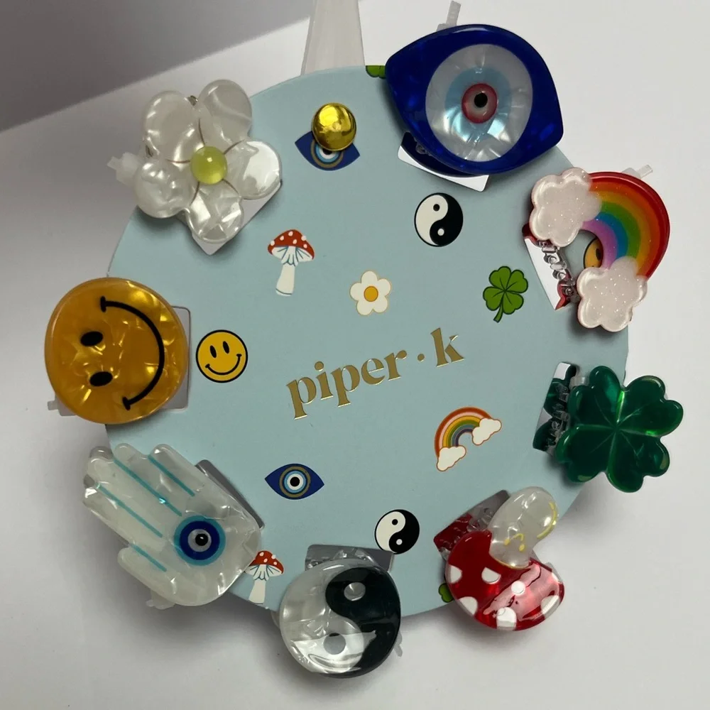 NWT ⚜️❤️⚜️ Piper K Mini hair Claw Clip Set of 8